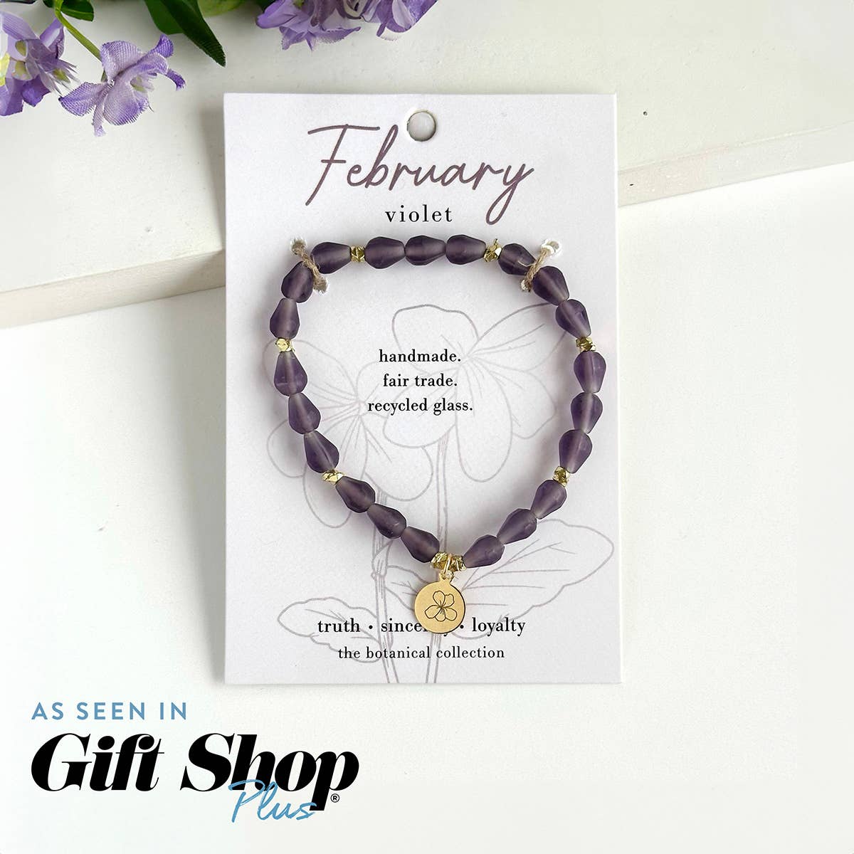 WorldFinds - Wholesale Charm/Dangle Bracelet - February • Birth Flower Bracelet0
