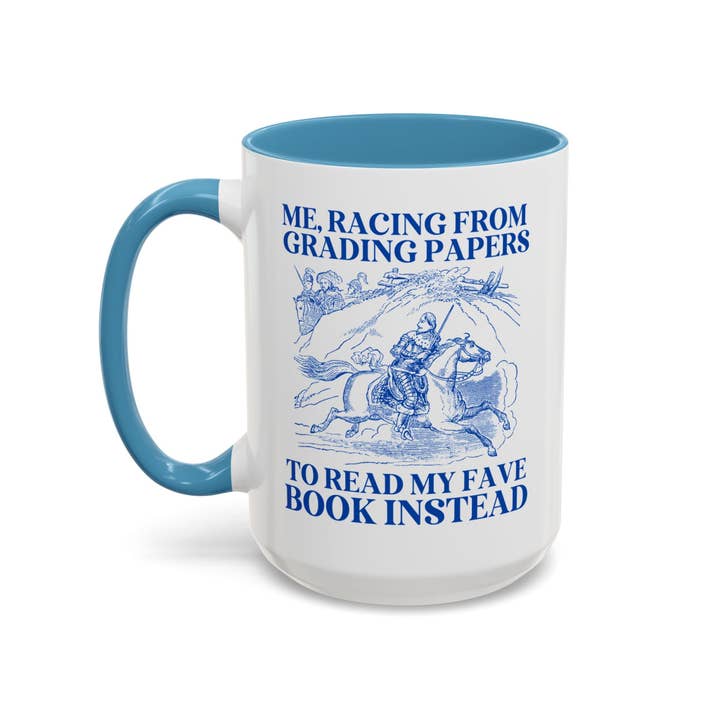 Racing from Grading Papers Mug for wholesale by Opal and June