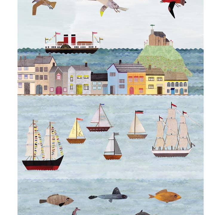 Paperwhale Cards & Paper Goods – wholesale Art print – Harbour A4 Print2
