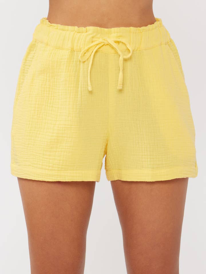 Lovestitch - Wholesale Shorts - Women's - Drawstring Cotton Shorts with Pockets
