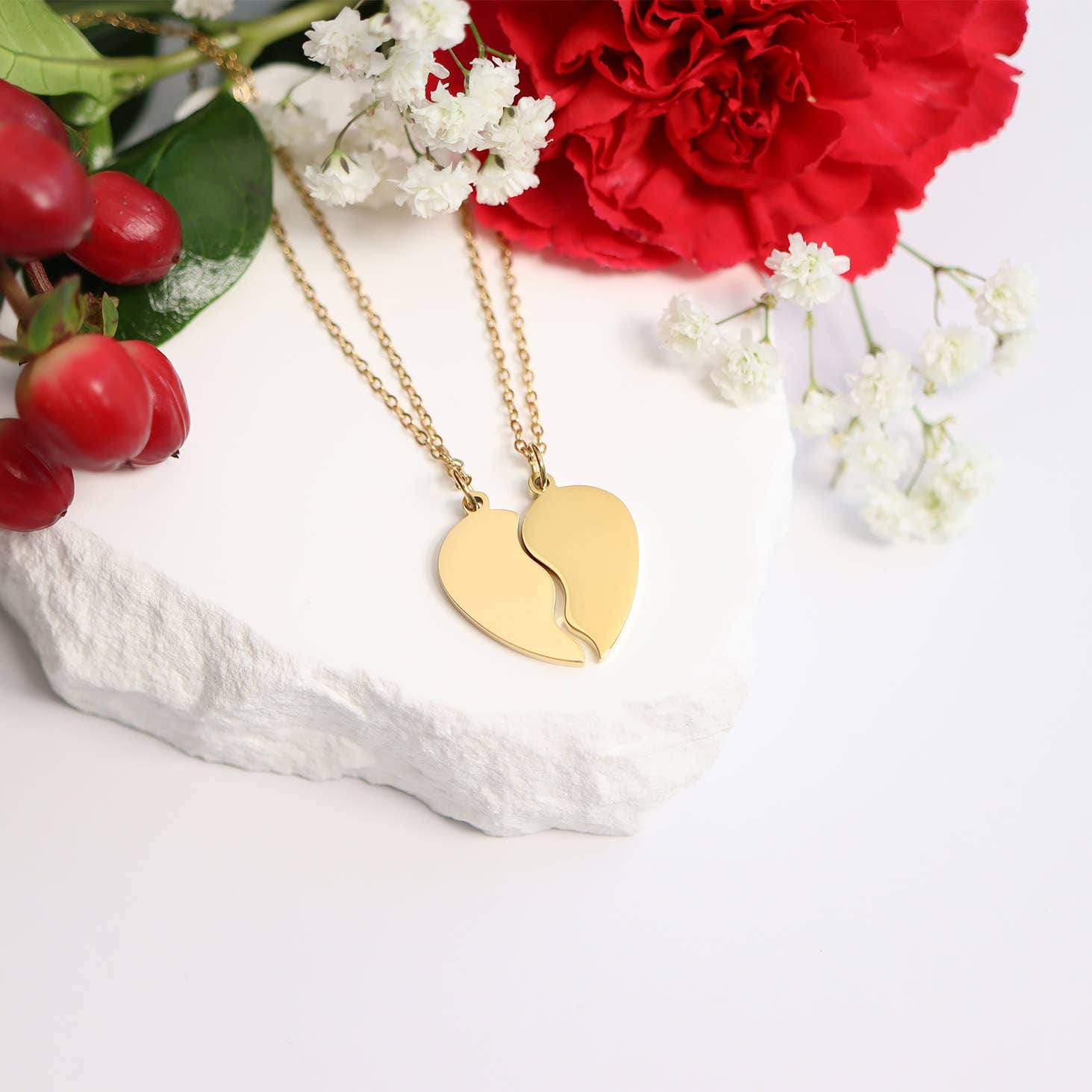 WJW - Wholesale Jewelry Set - Engravable Break Apart Heart Necklace Set7