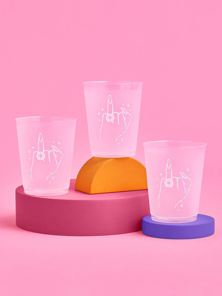 Bachelorette Party Decor, Ring Cups - Rose Gold, Bridal for wholesale by xo, Fetti