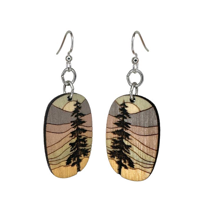 Green Tree Jewelry - Wholesale Dangle Earrings - Lone Pine Blossoms #2142