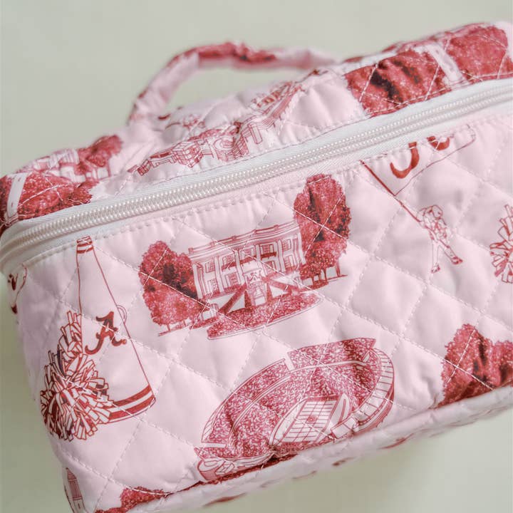 Gracefully Made Art - Wholesale Makeup/Cosmetic Bag - The University of Alabama Make Up Toiletry Bag, Collegiate2