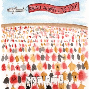 Iowa vil altid elske STATE PRINT for engroshandel hos Hello Neighbor Art