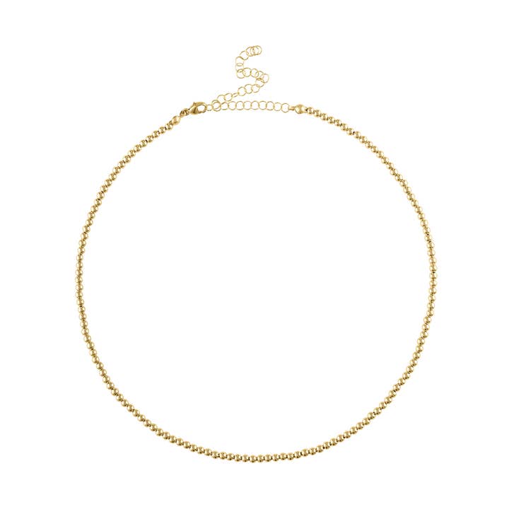 3MM Gold Filled Beaded Necklace for wholesale by Olivia Le