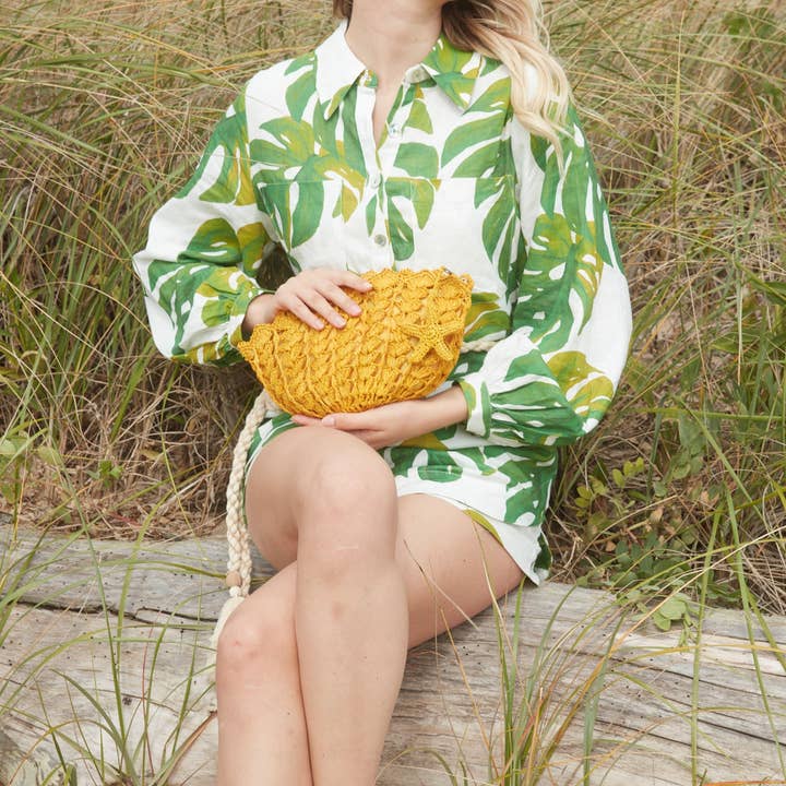 Mar Y Sol - Vendita all'ingrosso Pochette - Donna - Clutch Shelley a ventaglio in rafia lavorata all’uncinetto5