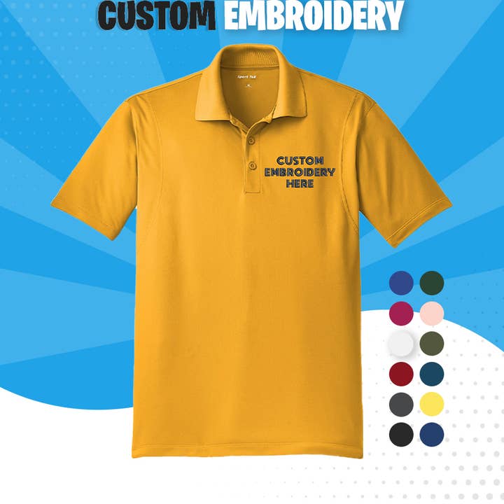 Custom Embroidered Unique Micropique Sport-Wick Polo ( 6 pc) for wholesale by TSS Printing