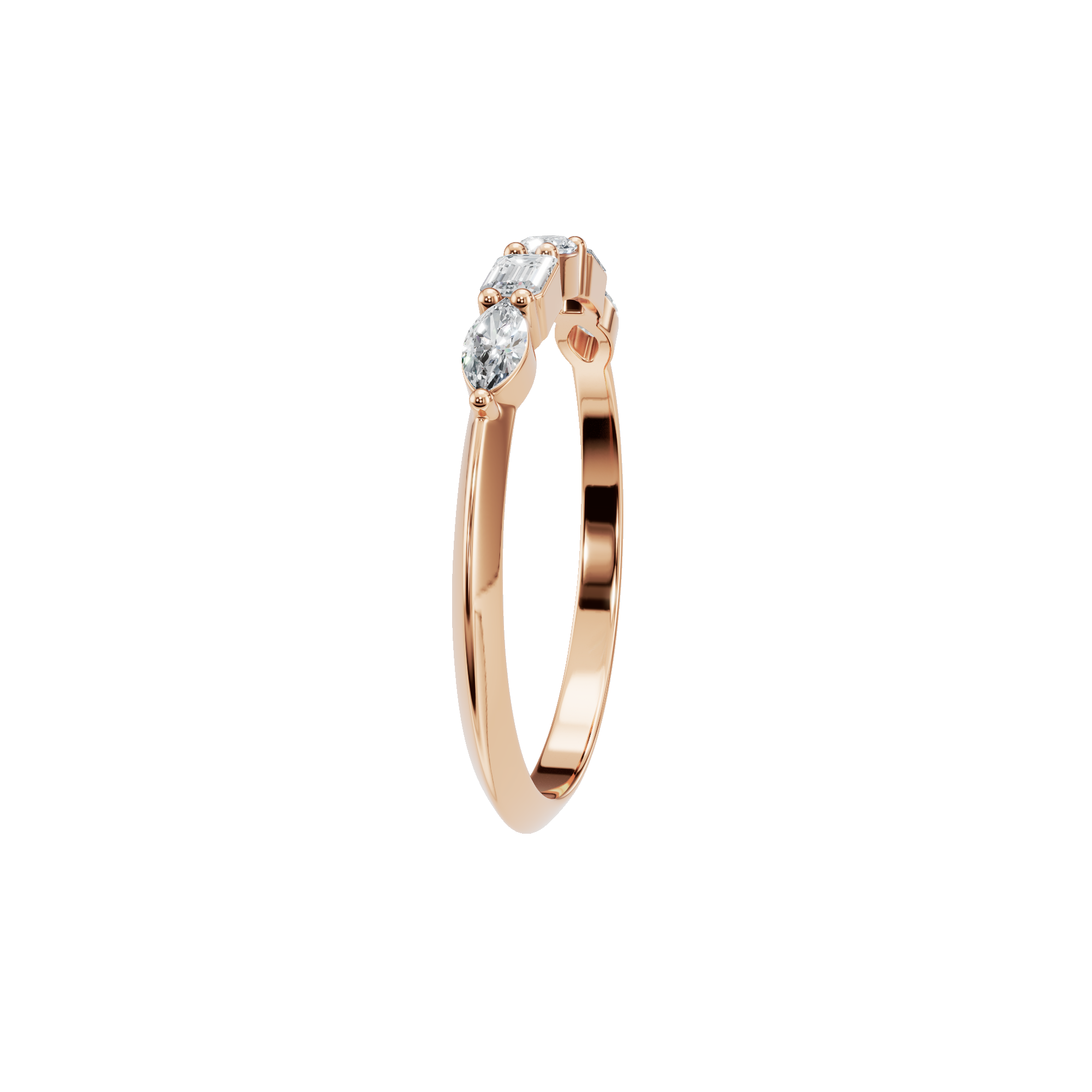 PureYou Jewelry - Vente Alliances/bagues de mariage - Bague Éternité en Or 14k avec Diamants, Bague Statement Unique9