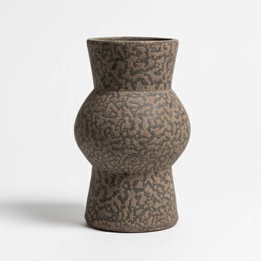 Melas Glasierte Braune Vase - Handgefertigt - LETZTE EINHEITEN für den Großhandel von o cactuu