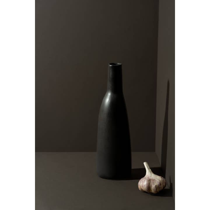 GHARYAN Stoneware & Olive Wood Tableware | Ships from USA - Wholesale Carafe - Handmade Stoneware Carafe & Vase For Flowers | Dadasi 34 oz4