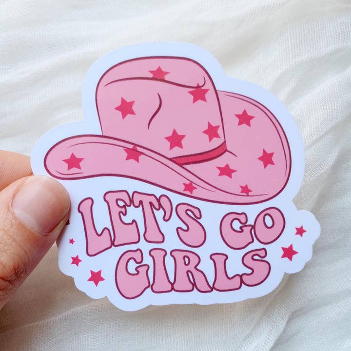 Autocollant en vinyle Cowgirl Country Western Let's Go Girls pour la vente par Tiny Acres Co