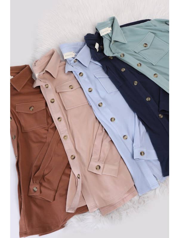 NINEXIS - Wholesale Shirt Jacket/Shacket - Women's - CWOJA701_SOFT AND WARM OVERSHIRTS BUTTON DOWN JACKET42
