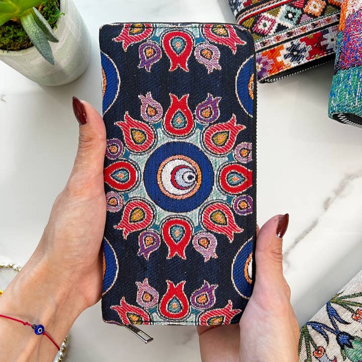 Umays Boho – wholesale Påse - Dam – Boho-plånbok för kvinnor, vegansk plånbok, handgjord tygplånbok