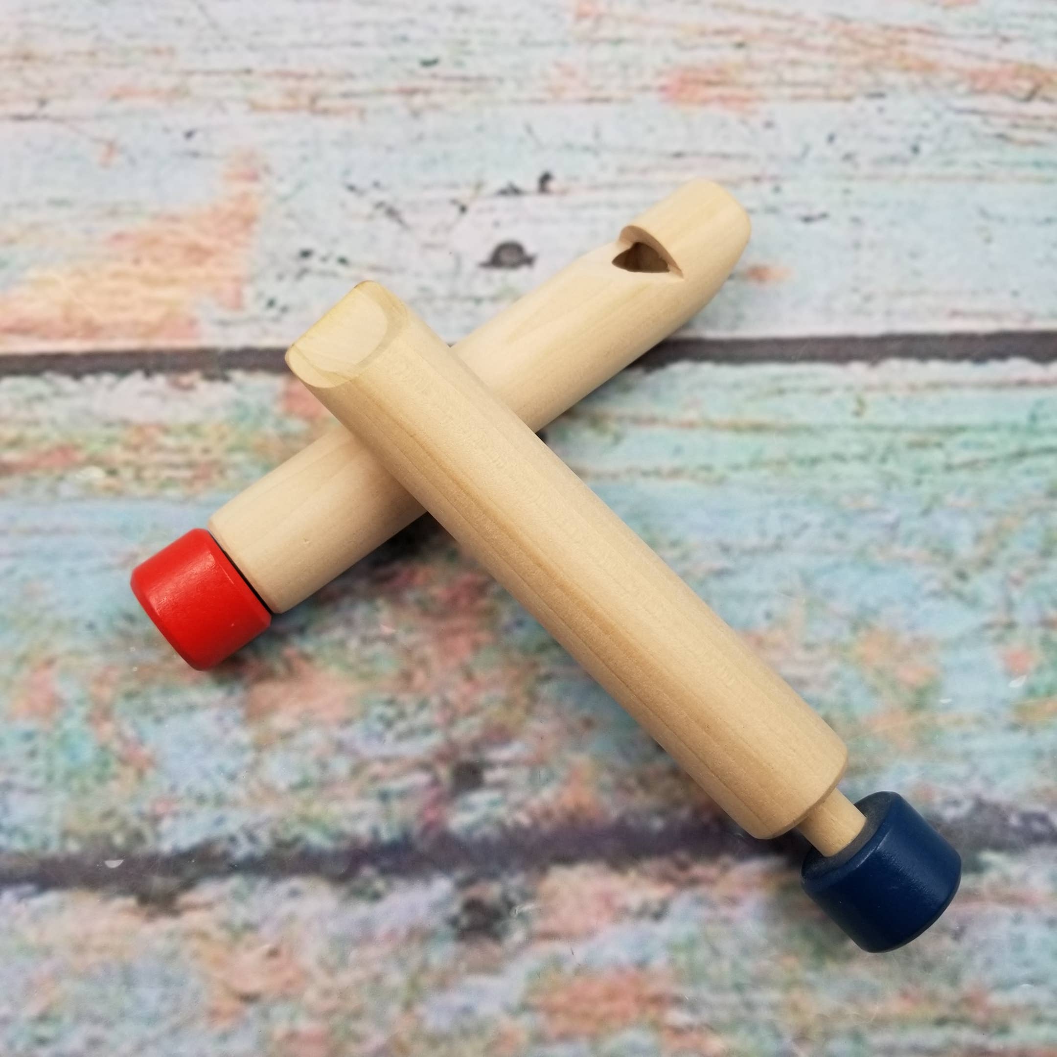 MIAS SHOP - Wholesale Classic Toy - Kids - Wooden Colored Short Flute Whistle Toy2