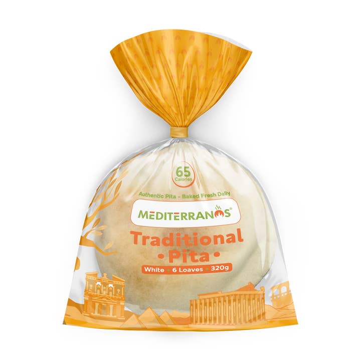 Mediterranos - Wholesale Bread/Tortilla - Traditional Pita - White