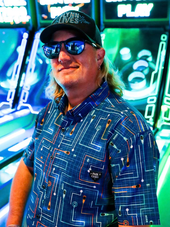 Battle on the Grid Button Up Shirt for wholesale by Park Candy