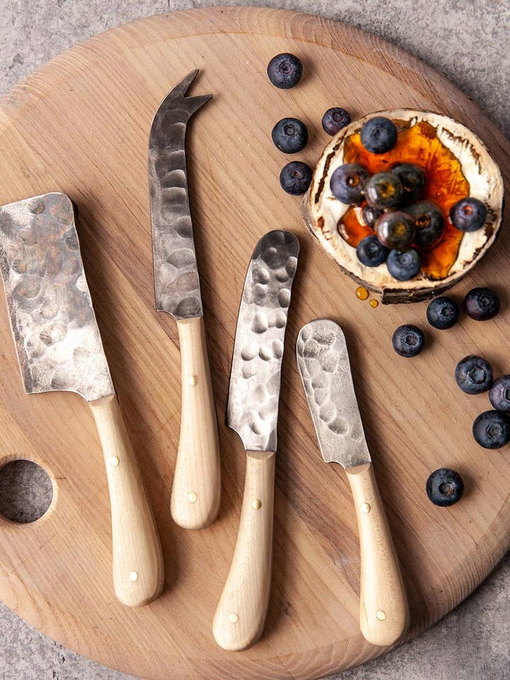 Artisan Forged Cheese Knives for wholesale by Farmhouse Pottery