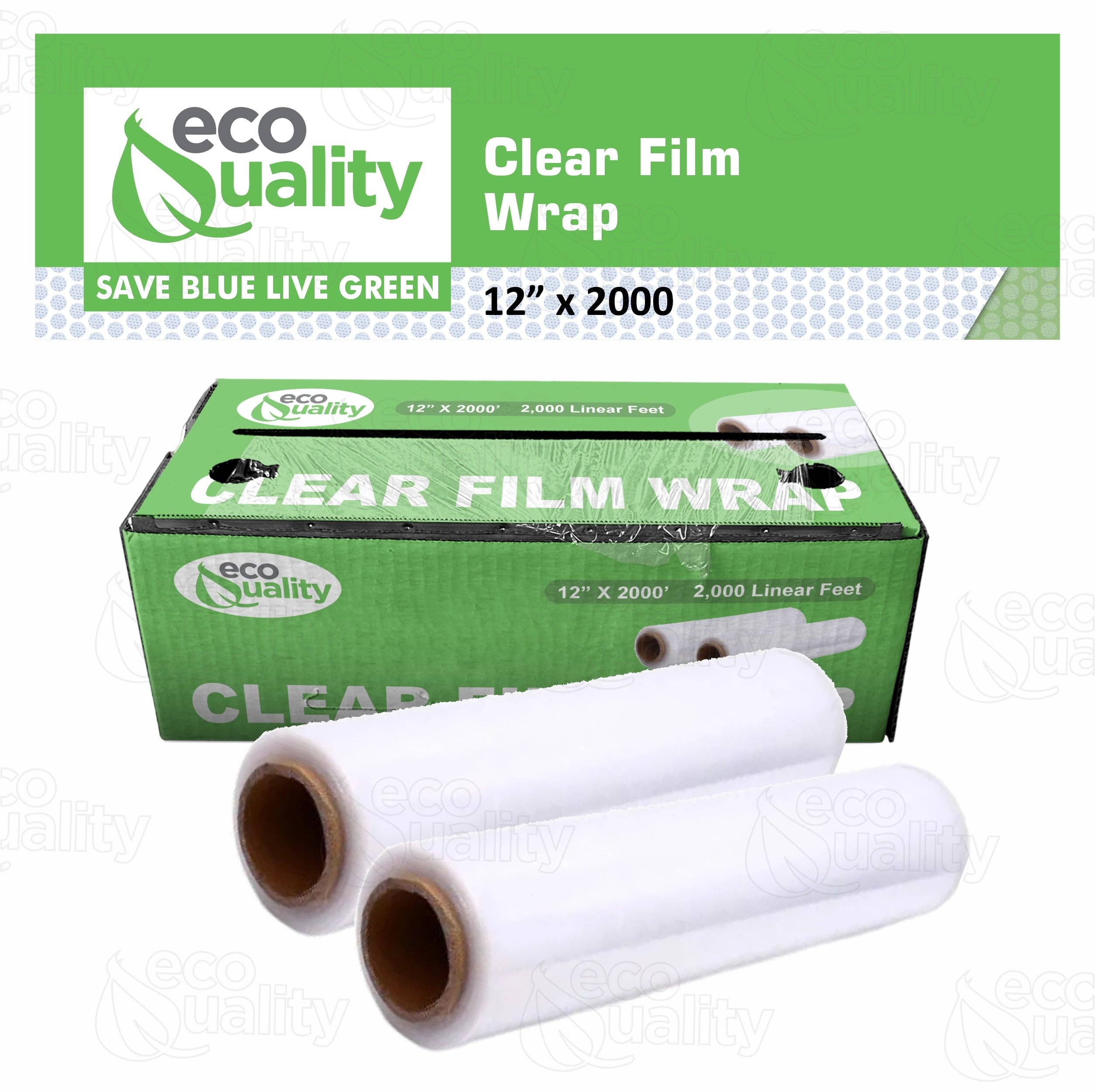 EcoQuality - Wholesale Food Storage Wrap/Bag - EcoQuality 12", 18", or 24" x 2000ft Clear Plastic Film Wrap0