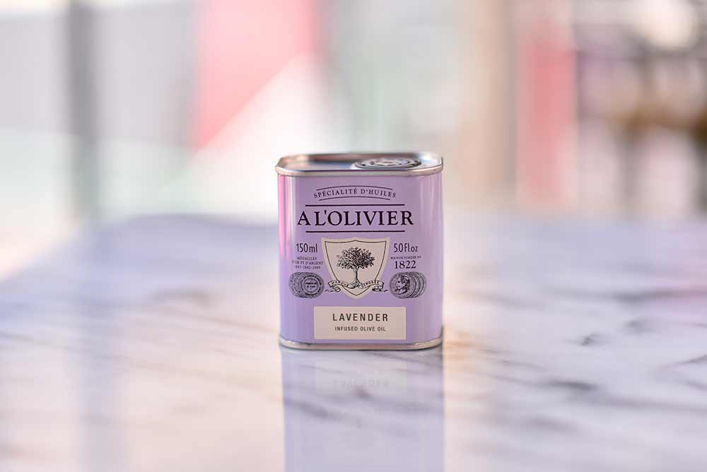 Gourmet Food Solutions, Inc. - Wholesale Olive Oil - Lavender Aromatic Olive Oil, A L'Olivier 150ml tin4