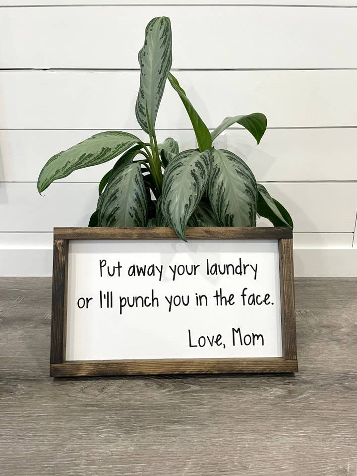 Put Away Your Laundry for wholesale by Wooden Arrow Designs