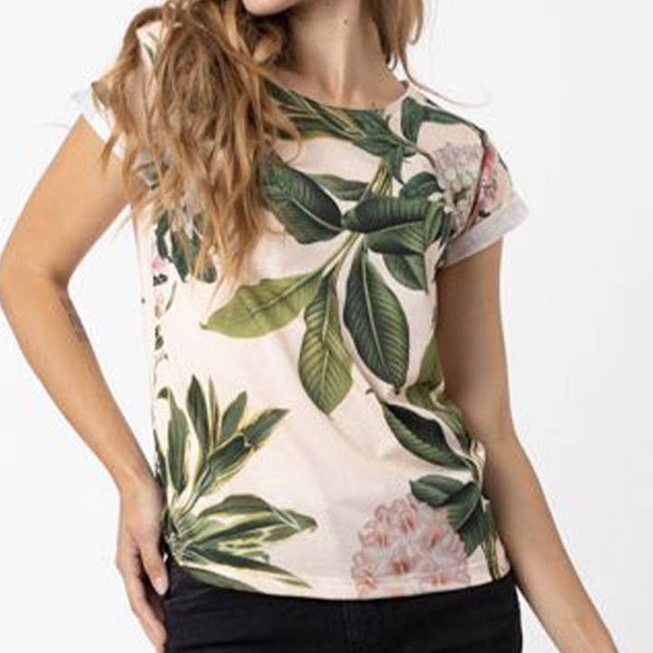T-shirt – Romige Bloemen voor wholesale door Yeah Bunny