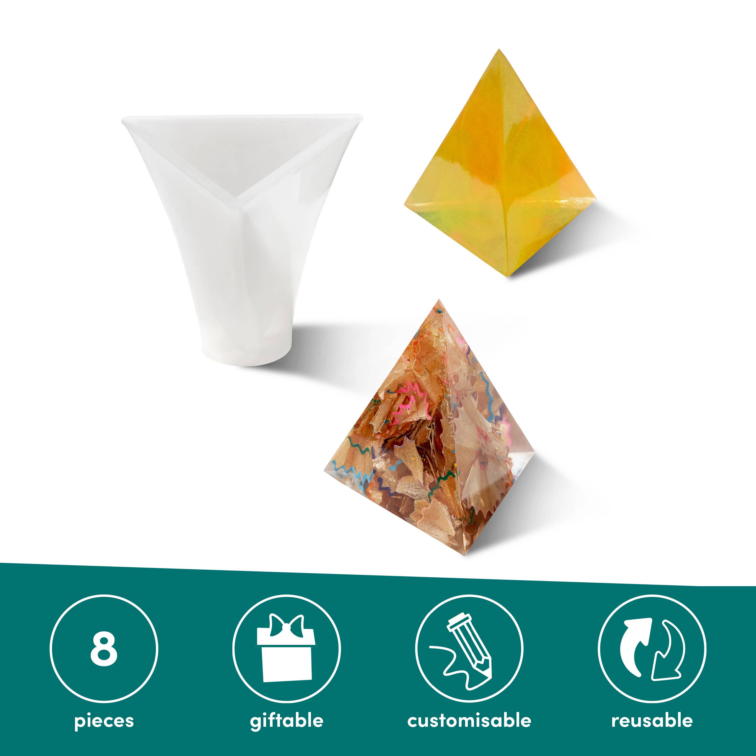 The Twiddlers – Kit de artesanato DIY por atacado – Kit com 8 Moldes de Silicone para Jóias e Presentes em Resina Epóxi DIY6