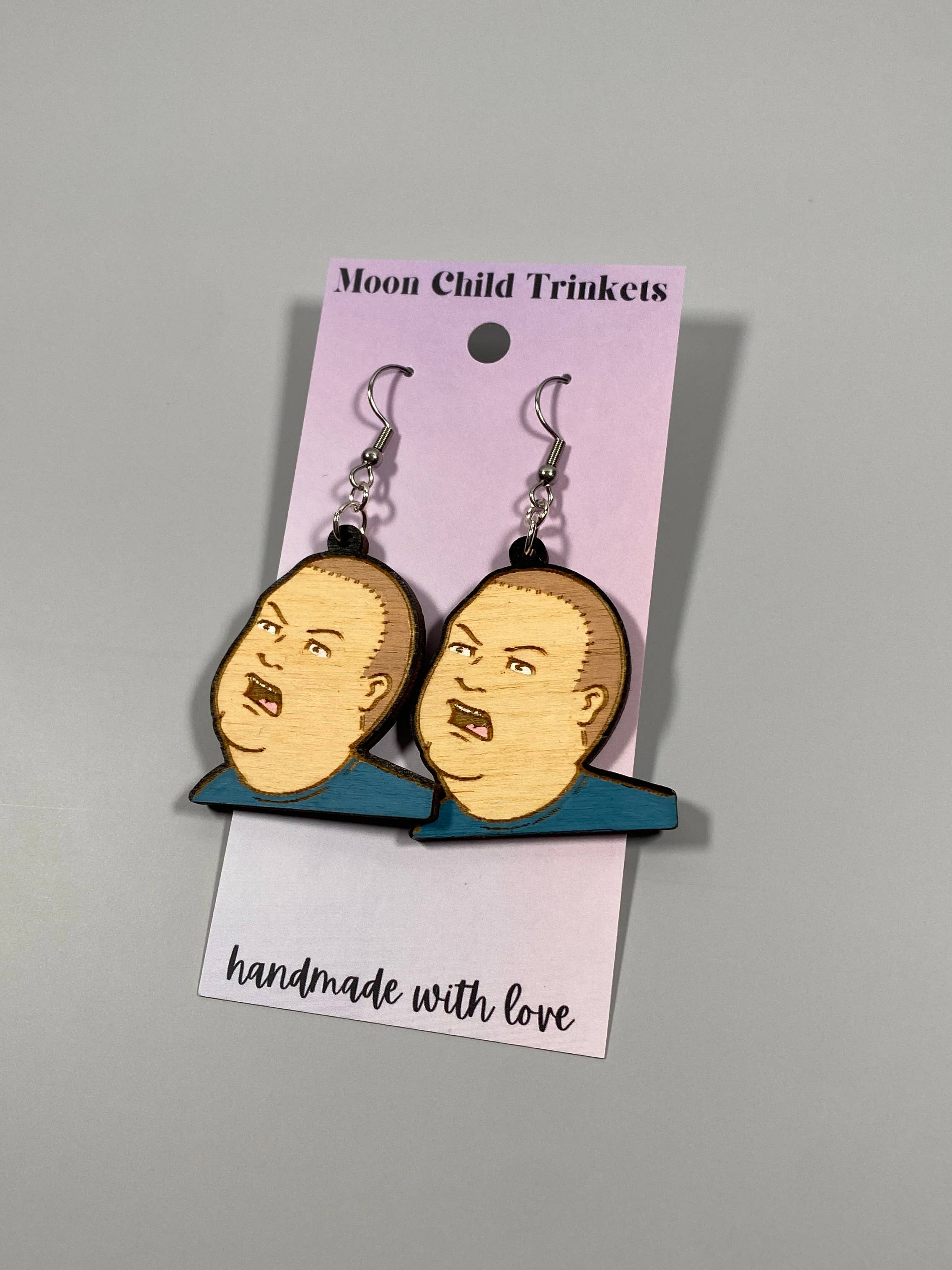 Moon Child Trinkets - Wholesale Dangle Earrings - Bobby Cartoon Earrings - That's My Purse Pop Culture Gift1