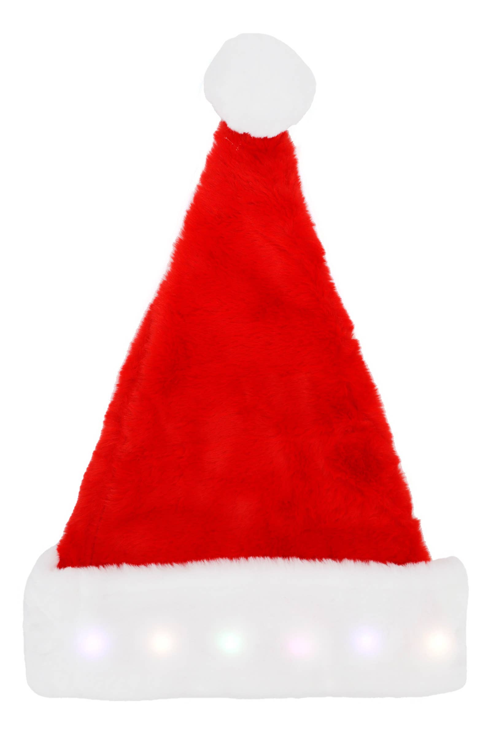 AS SHOWN Classic Led Light-up Thick Christmas Santa Hat for wholesale on Faire4