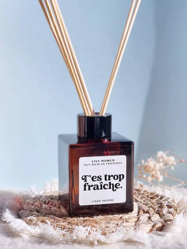 Diffuseur de parfum à bâtons - "Hello rayon de soleil !" - Monoï de Tahiti pour la vente par Five Women