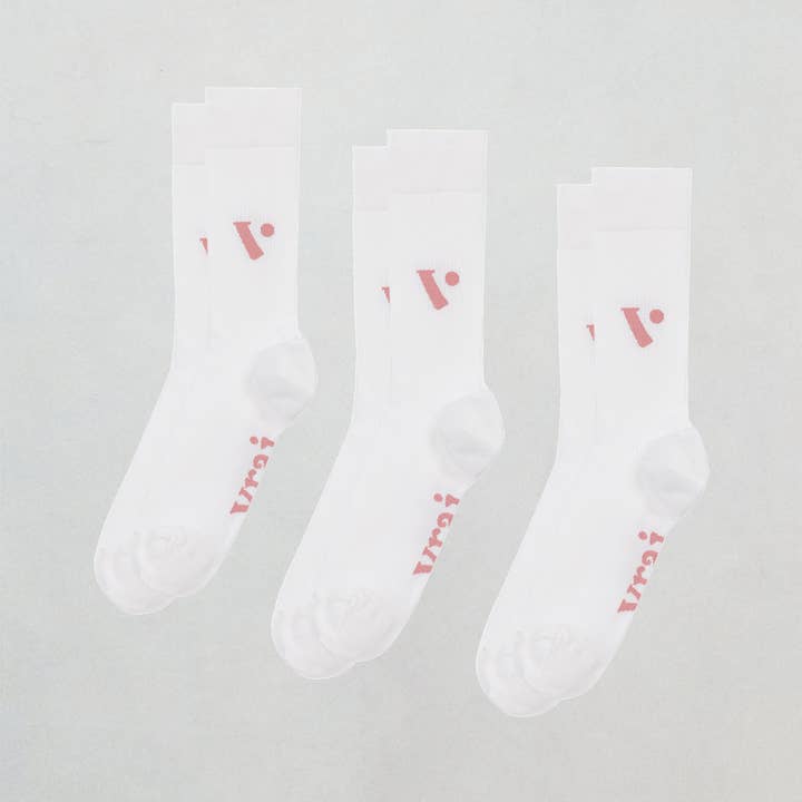 Trio of White Socks for wholesale by VRAI PAR VIANNEY