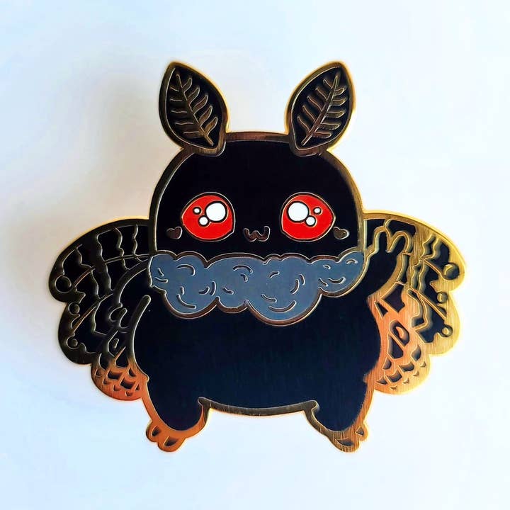 Mothman Cryptid Enamel Pins | Cute Monster Pins for wholesale by Shlii Kawaii