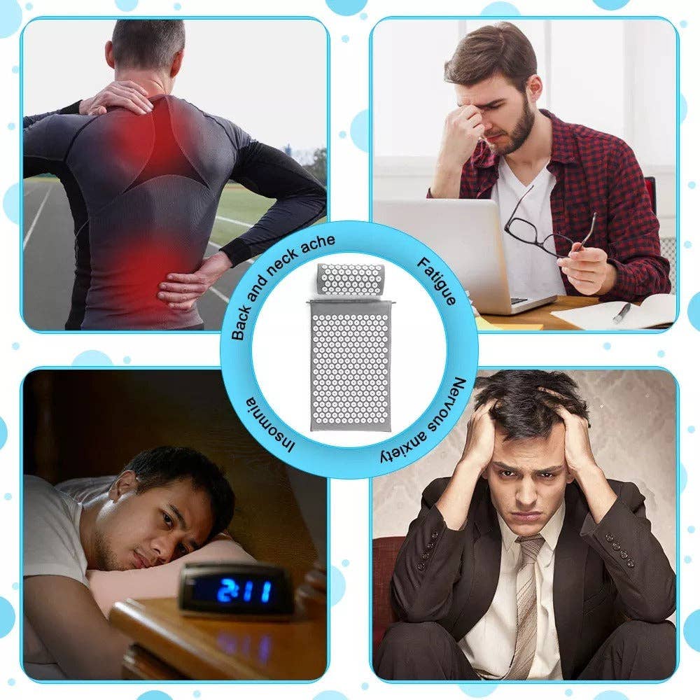  Pack Mix Match Colors  Acupuncture Mattress Mat Back Pain Relief and Neck Pain Reli for wholesale on Faire15