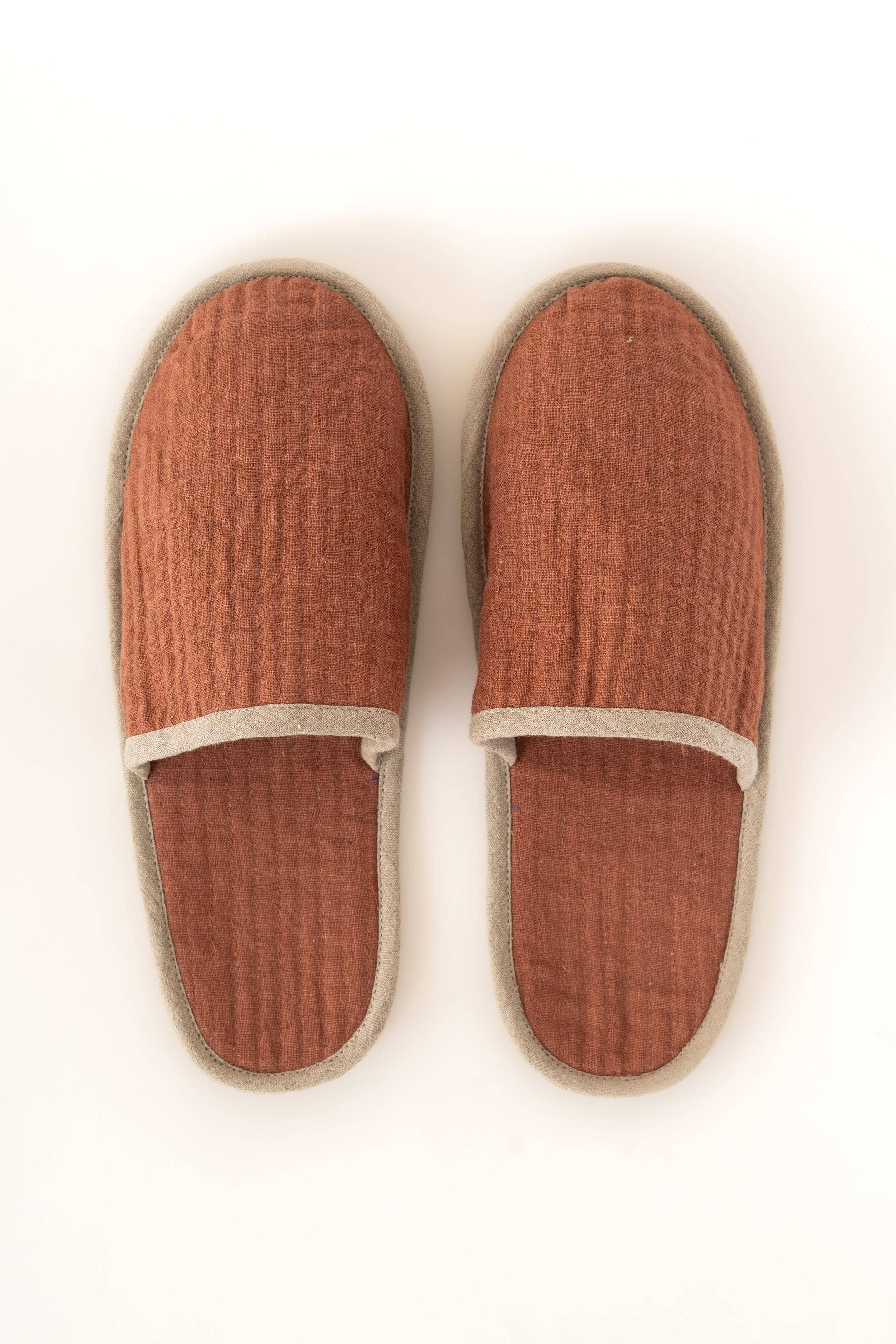 Live Linen - Wholesale Slippers - Women's - Natural Piping Linen Slippers – Relaxed Comfort0