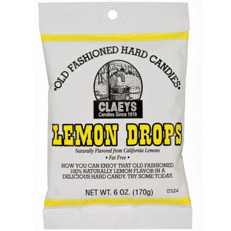 Shop The King - Wholesale Hard Candy - Claey's Old Fashioned Hard Candy 6 Ounce Bag, Lemon Drops