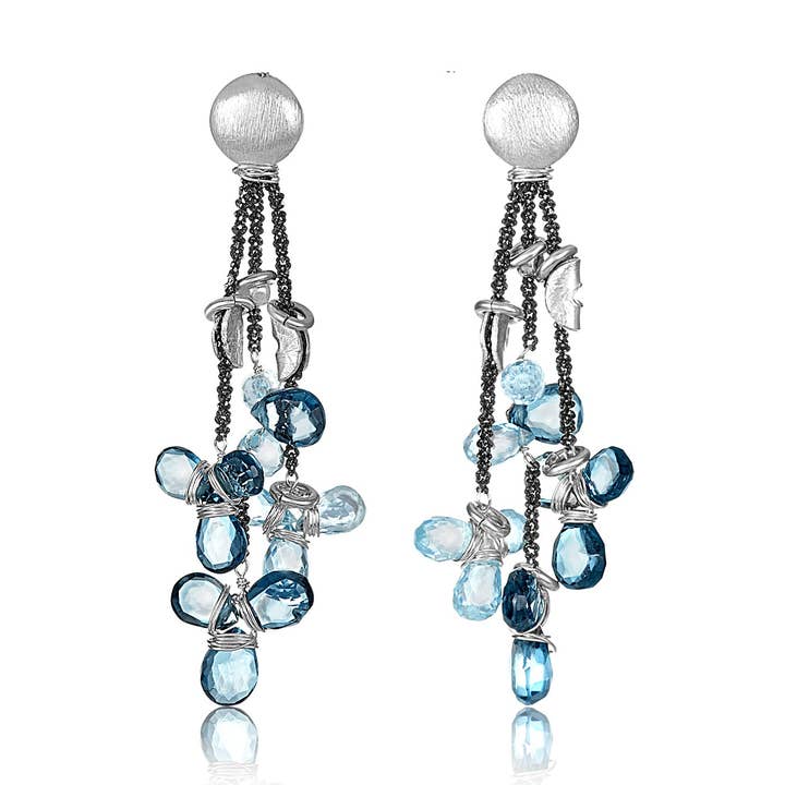 Half Moon Petal Earrings in Silver for wholesale by Mabel Chong