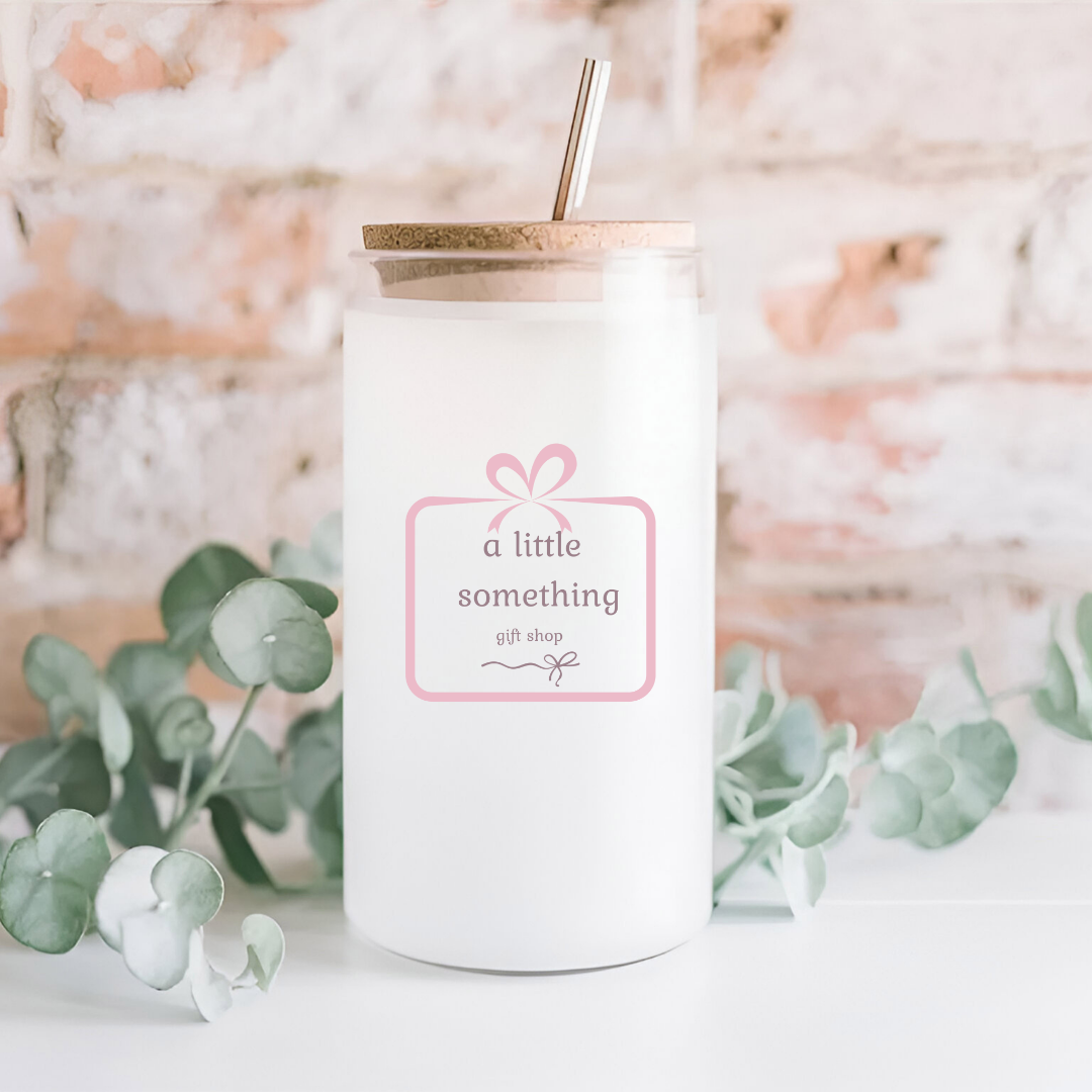 A Little Something Gift Shop - Wholesale Drinking Glass/Cup - 16 oz Frosted Glass Tumbler – Custom Logo / Image1