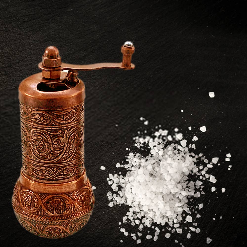 Hakan – wholesale Pepparkvarn – Hakan koppar svartpepparkvarn, påfyllbar kryddkvarn, 11 cm9