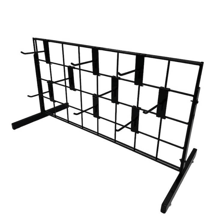 Only Hangers - Wholesale Retailer Display Stand/Case - Black Gridwall Countertop Display with Mini T-Legs3