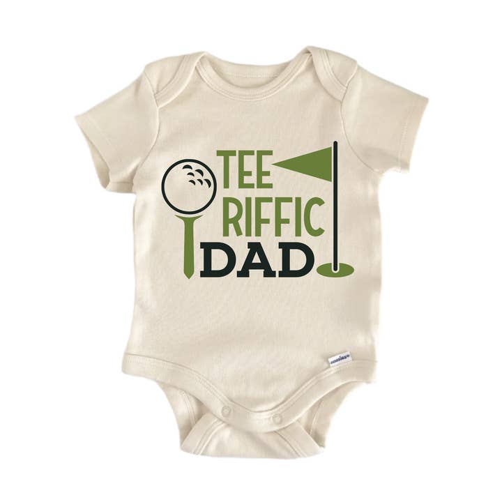 Tee Riffic Dad Golf - Baby Boy Girl Clothes Bodysuit Funny Cute for wholesale by North Fork Forager LLC