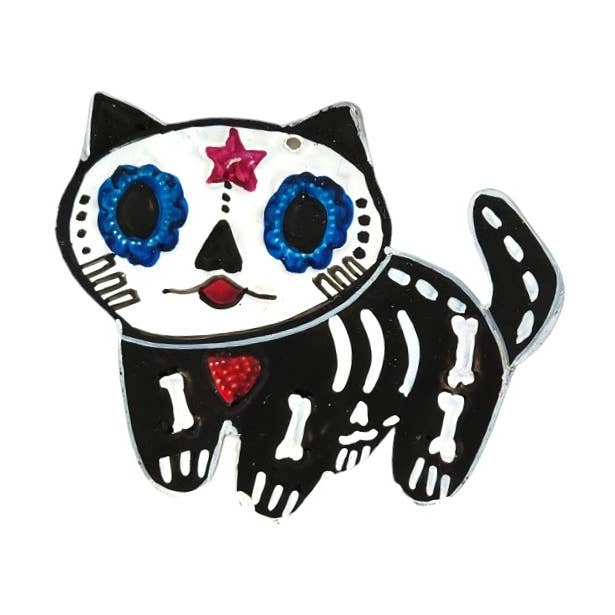 Adorno con forma de gato del Día de los Muertos para venta al por mayor de Sedona Spirit