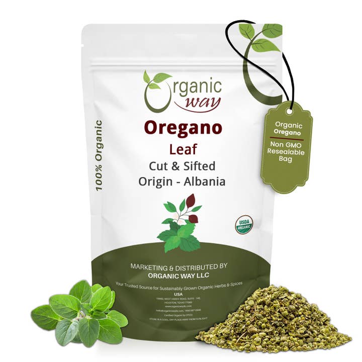 Organic Way LLC - Vente Herbes aromatiques - Feuilles d'origan séchées coupées et tamisées (Origanum vulgare) - Récolte sauvage européenne | Certifié casher | Végétalien, sans OGM et sans gluten | Certifié USDA | Origine - Albanie4