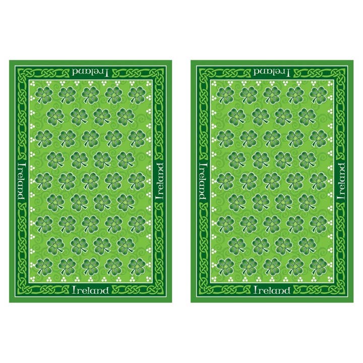 Toalha de chá irlandesa Shamrocks por atacado de Dublin Gift Company