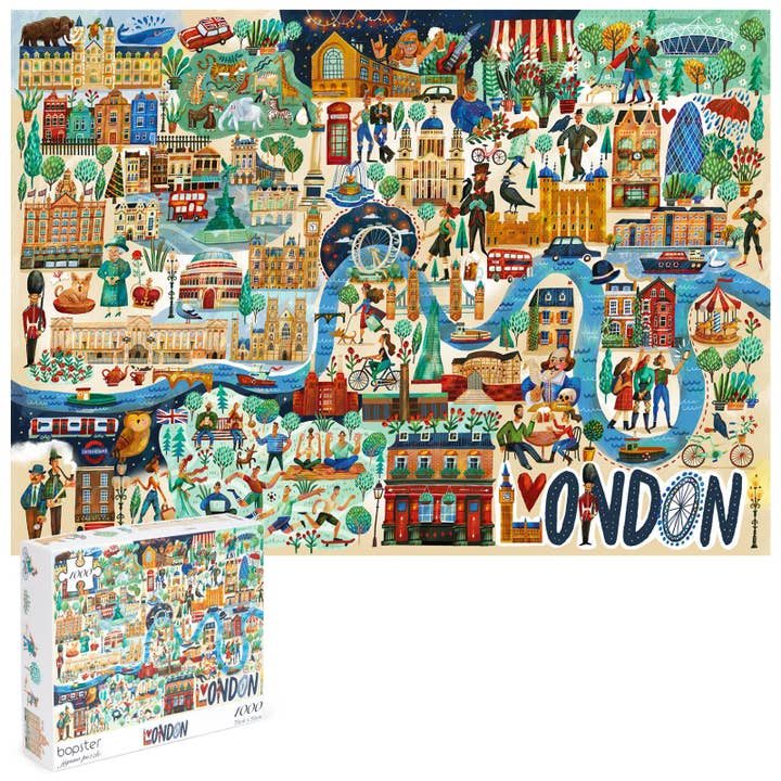 bopster London Illustrated Jigsaw Puzzle - 1000 Piece for wholesale by Click Europe Ltd