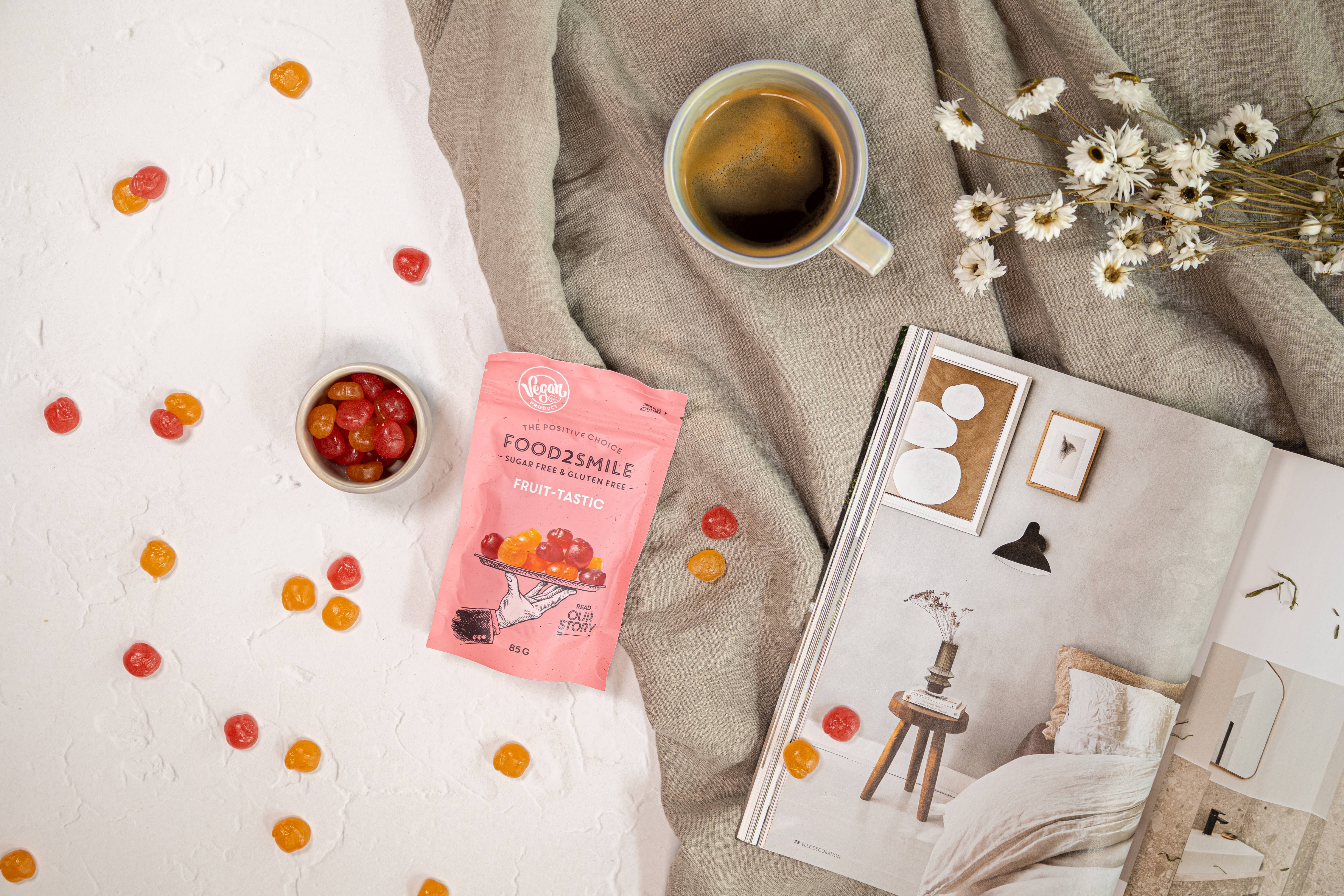 Food2Smile - Wholesale Gummy - Sugar-free candy with fruit flavour | Fruit-tastic 8x85 gram3