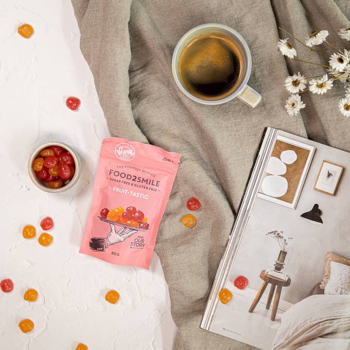 Food2Smile - Wholesale Gummy - Sugar-free candy with fruit flavour | Fruit-tastic 8x85 gram3