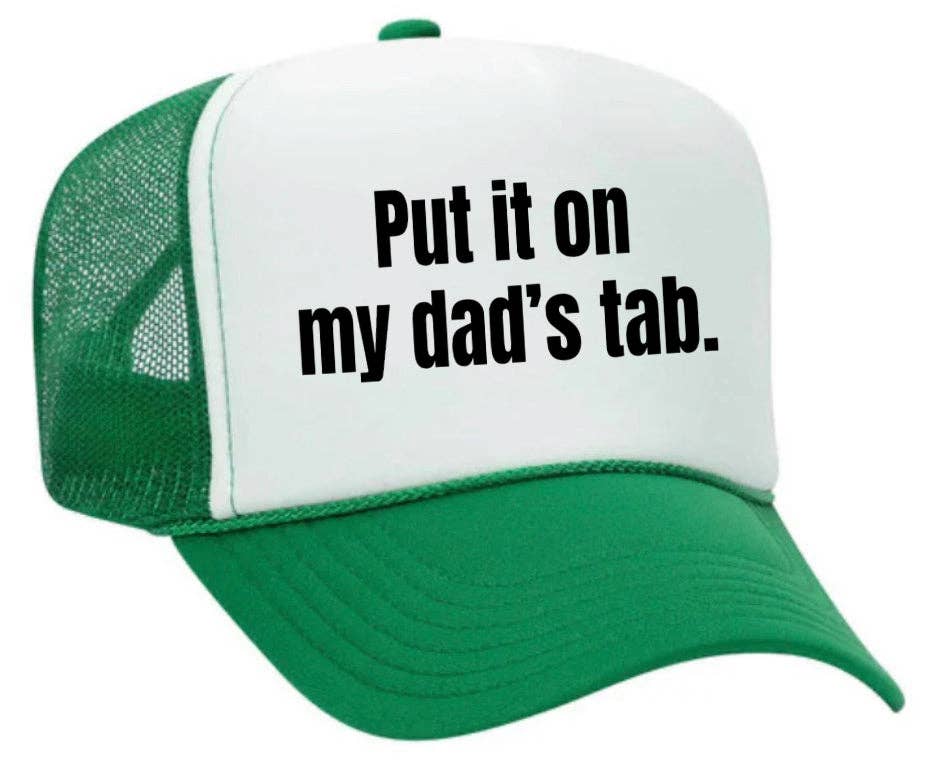 Inappropriate Trucker Hats - Wholesale Trucker Hat - Women's - Put It On My Dad’s Tab Trucker Hat34