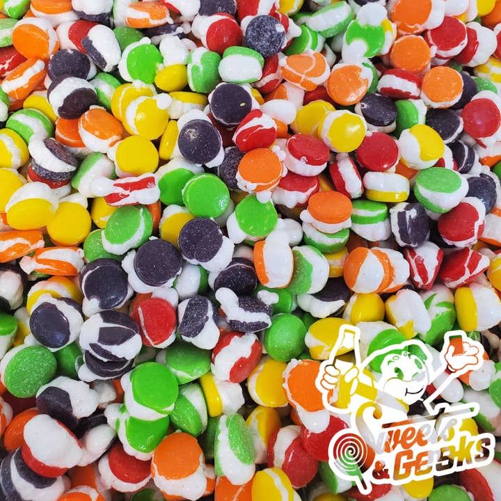 Sweets and Geeks - Wholesale Hard Candy - Freeze Dried Crunchy Spheres 3.85oz Peg Bag