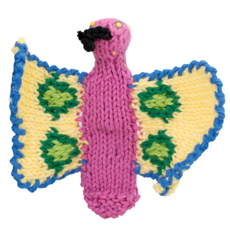 Lucuma Designs - Vendita all'ingrosso Marionetta da dito - Bambini e neonati - Butterfly, marionetta da dito in cotone biologico, giocattolo naturale3