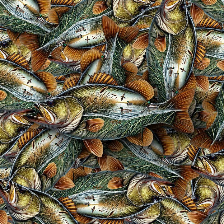 PiggyPrintStickers – wholesale Sticker – Fishing Sticker | Duck Hunt & Bass | Durable Vinyl Decal2